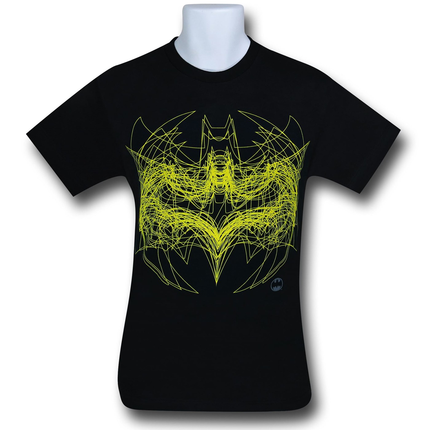 Batman Symbol Outline Overlay T-Shirt, Black