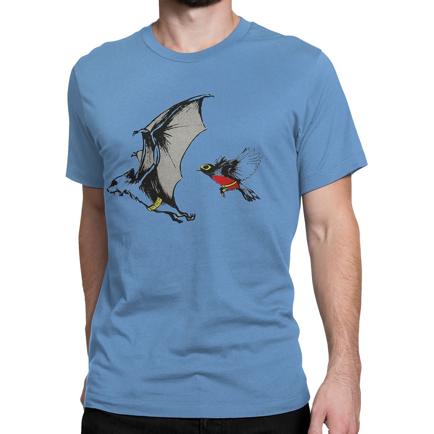 The Bat & The Robin Men's T-Shirt, Blue