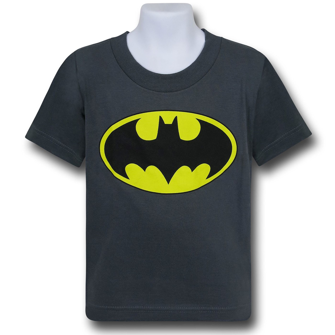 Batman Symbol Charcoal Kids T-Shirt, Grey