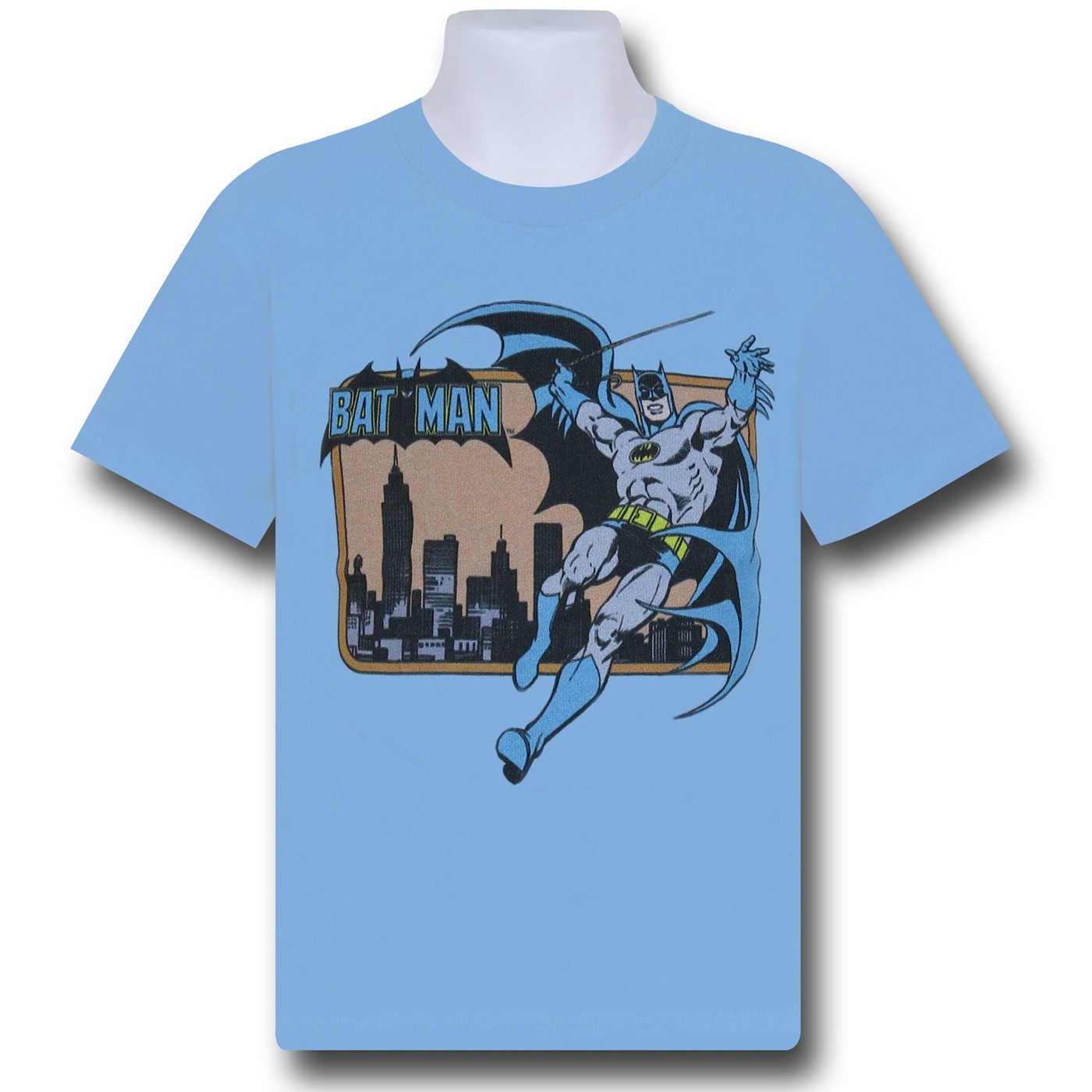 Batman Swinging City Kids T-Shirt, Blue