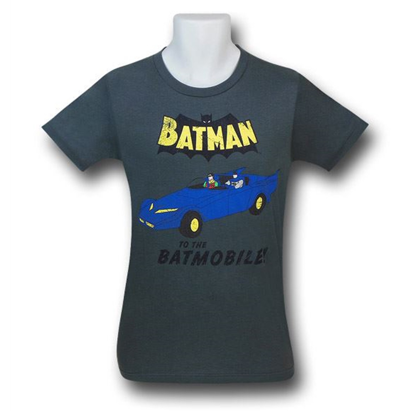Batman To the Batmobile! Grey T-Shirt, Grey