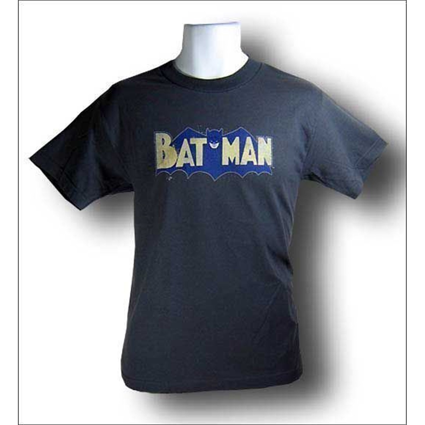 Batman Vintage Splatter Charcoal T-Shirt