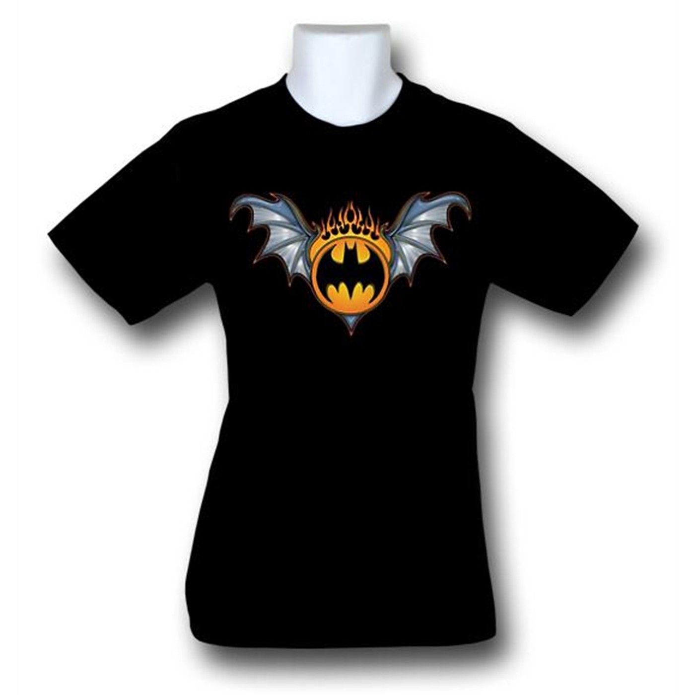 Batman Bat Wings Logo T-Shirt, Black