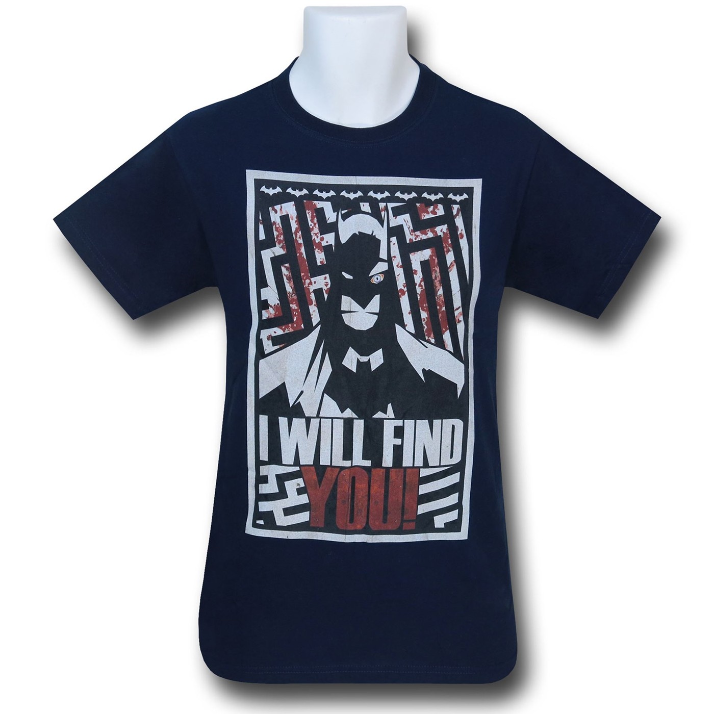 Batman I Will Find You Navy T-Shirt, Blue