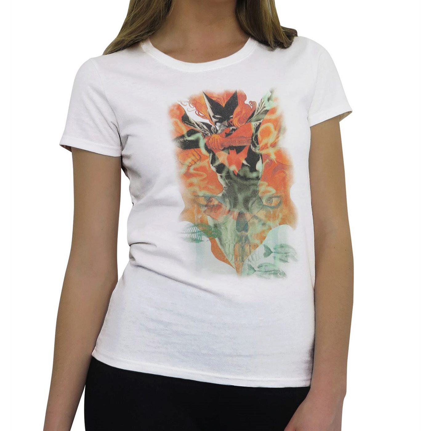 Batwoman New 52 #1 Jr Women's T-Shirt, White