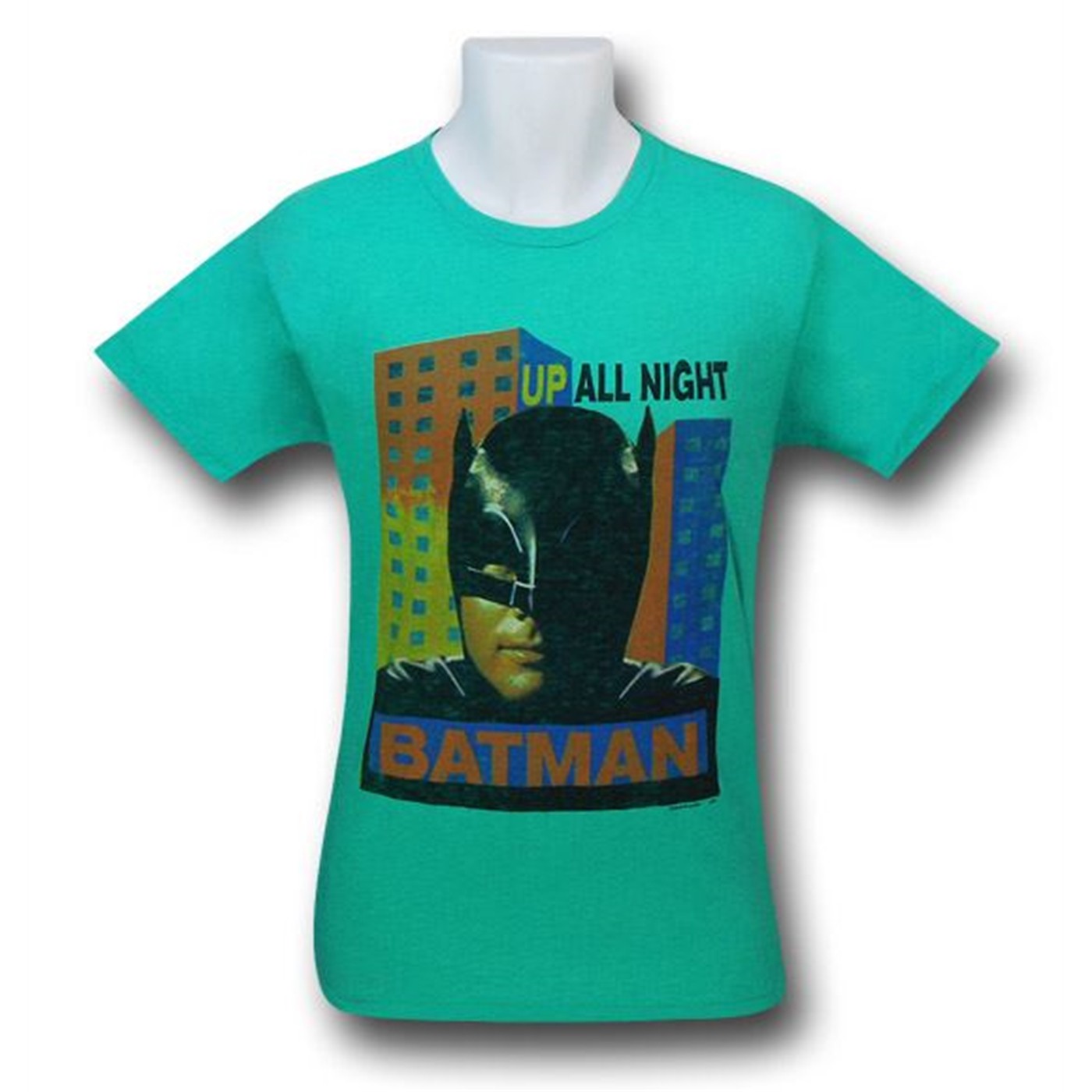 Batman Adam West Up All Night Junk Food T-Shirt, Green