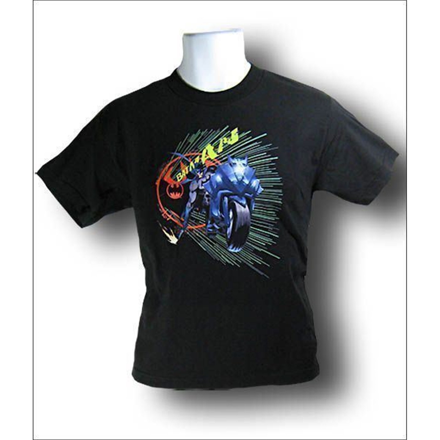 Batman Batcycle Kids/Youth T-Shirt, Black