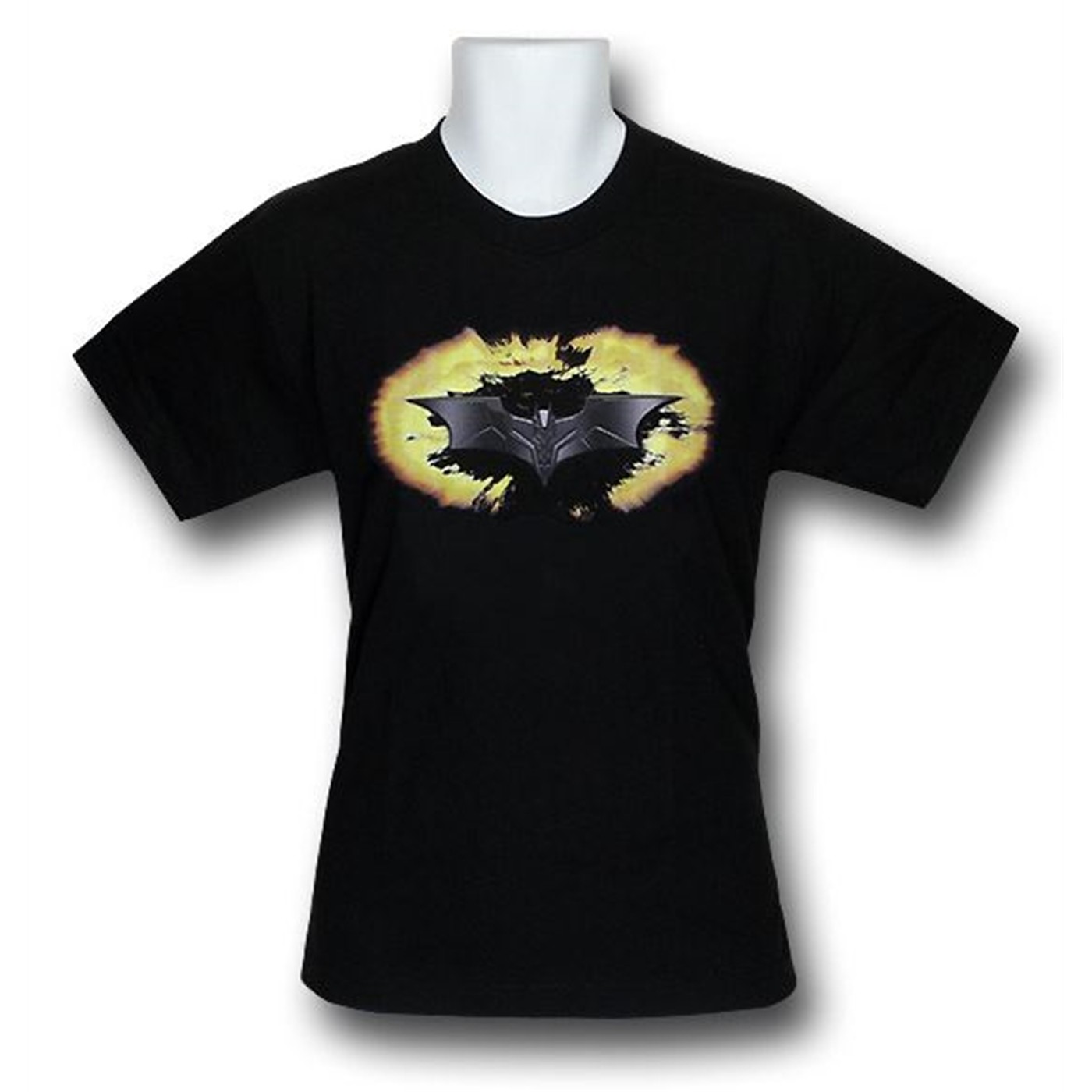 Batman Dark Knight Kids/Youth T-Shirt Explosion Symbol, Black