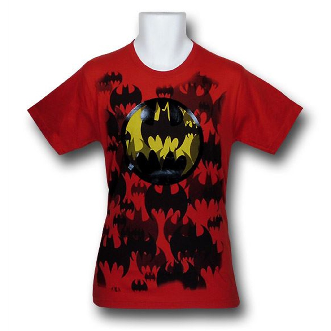Batman Youth Shadow Bat 30 Single T-Shirt, Red