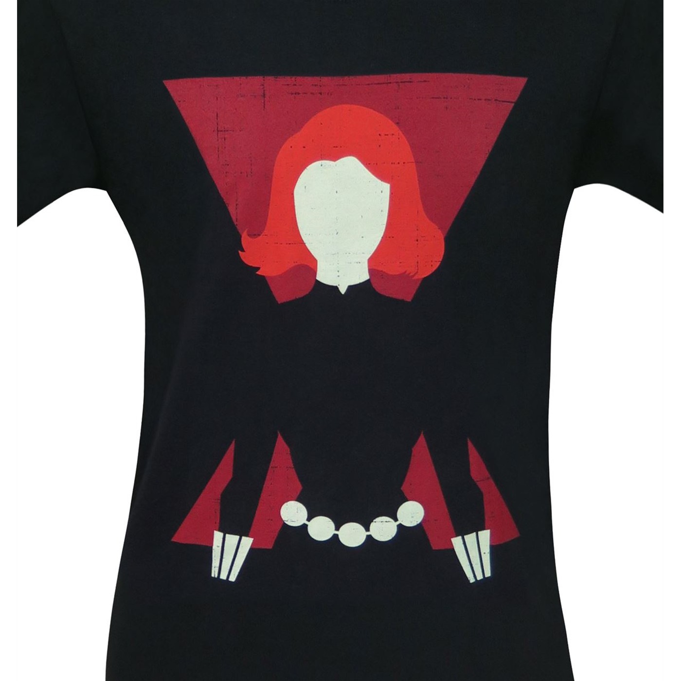 Black Widow and Symbol Minimalist Men's T-Shirt
