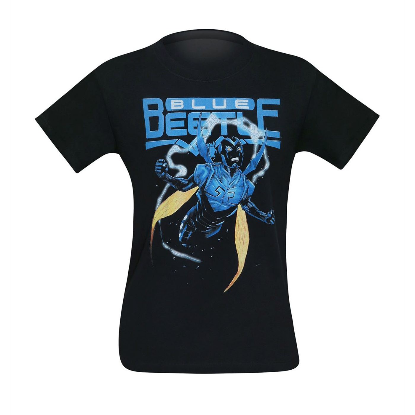 Blue Beetle Action Pose Men's T-Shirt, Black