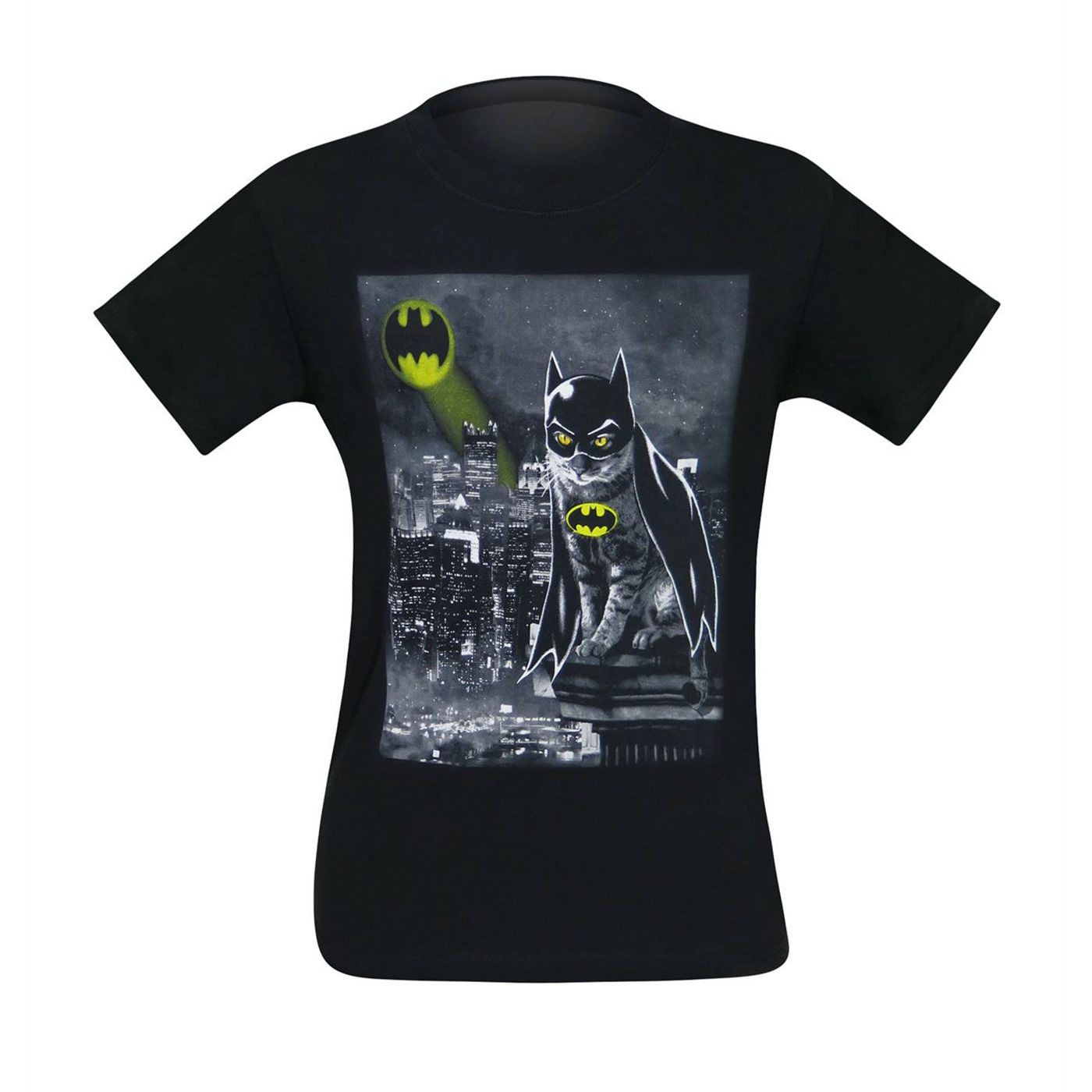 Batman Batcat The Dark Feline Men's T-Shirt, Black