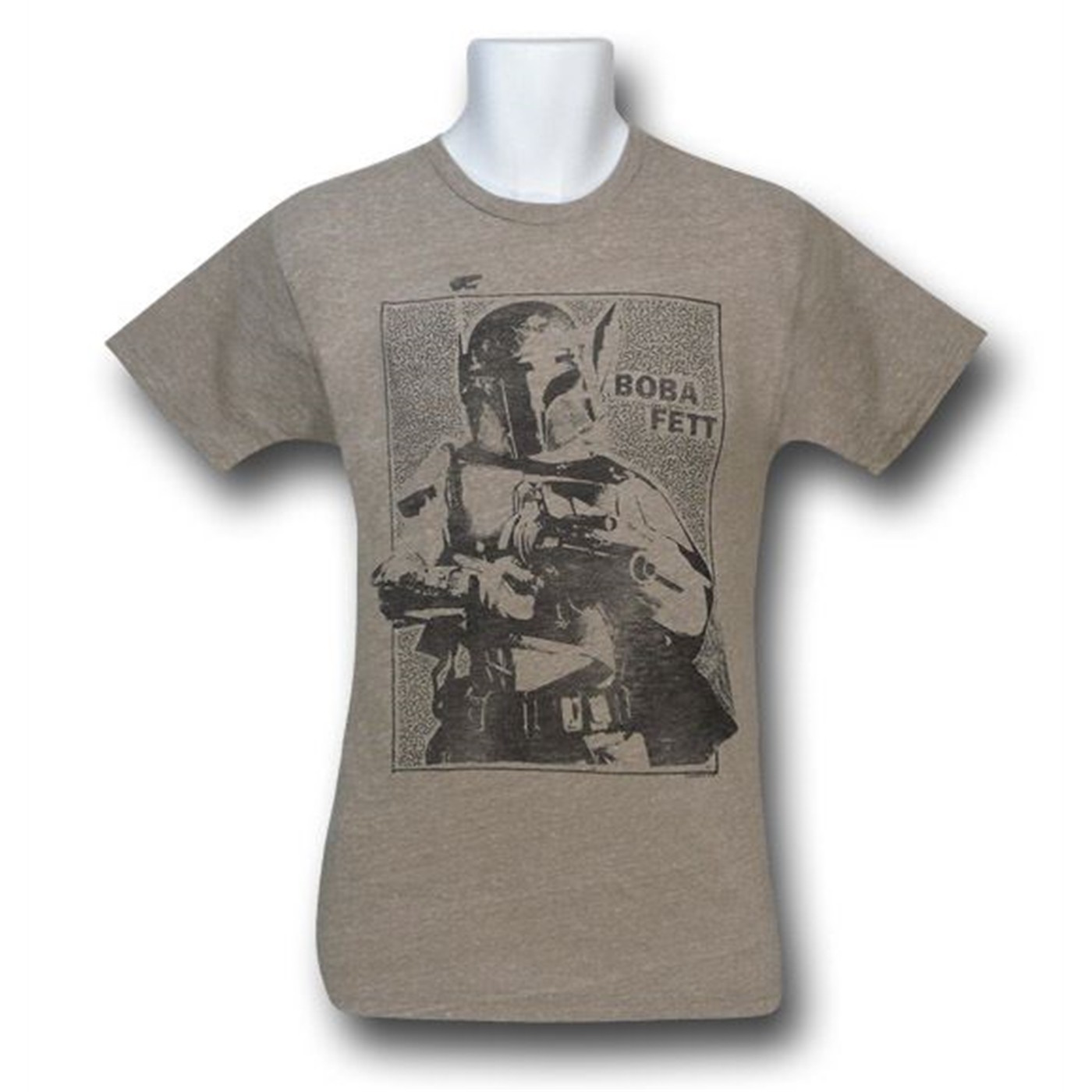 Boba Fett Junk Food Sepia Triblend T-Shirt, Brown