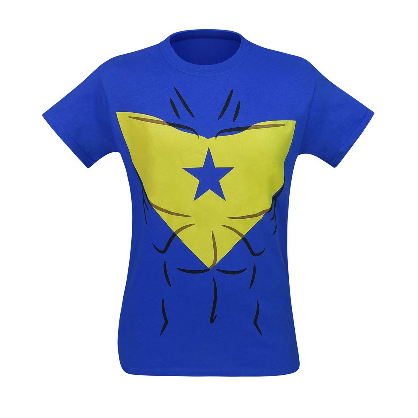 Booster Gold Costume Men's T-Shirt, Blue