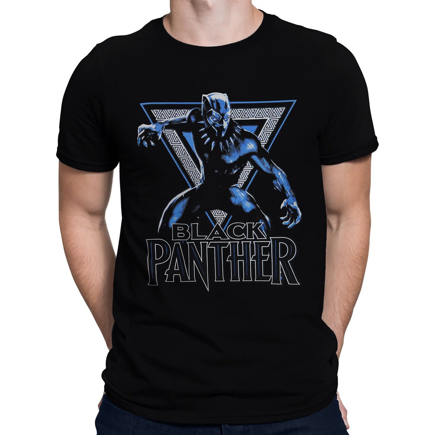 Black Panther Movie T'Challa Men's T-Shirt, Black