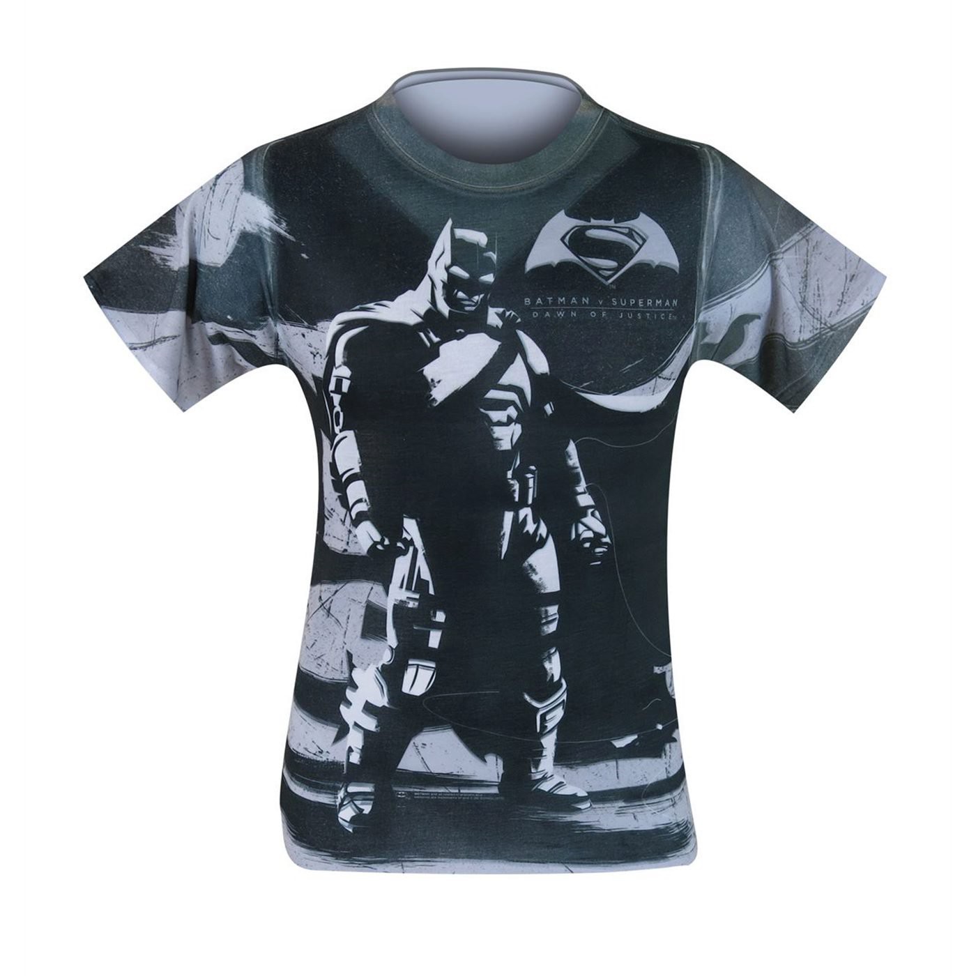 Batman Vs Superman Batman Contrast Sublimated T-Shirt, White