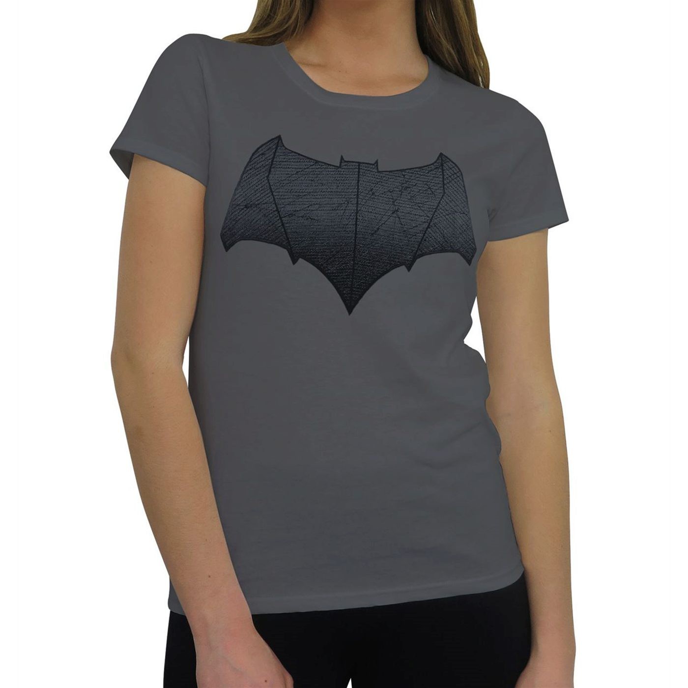 Batman Vs Superman Batman Symbol Women's T-Shirt, Grey