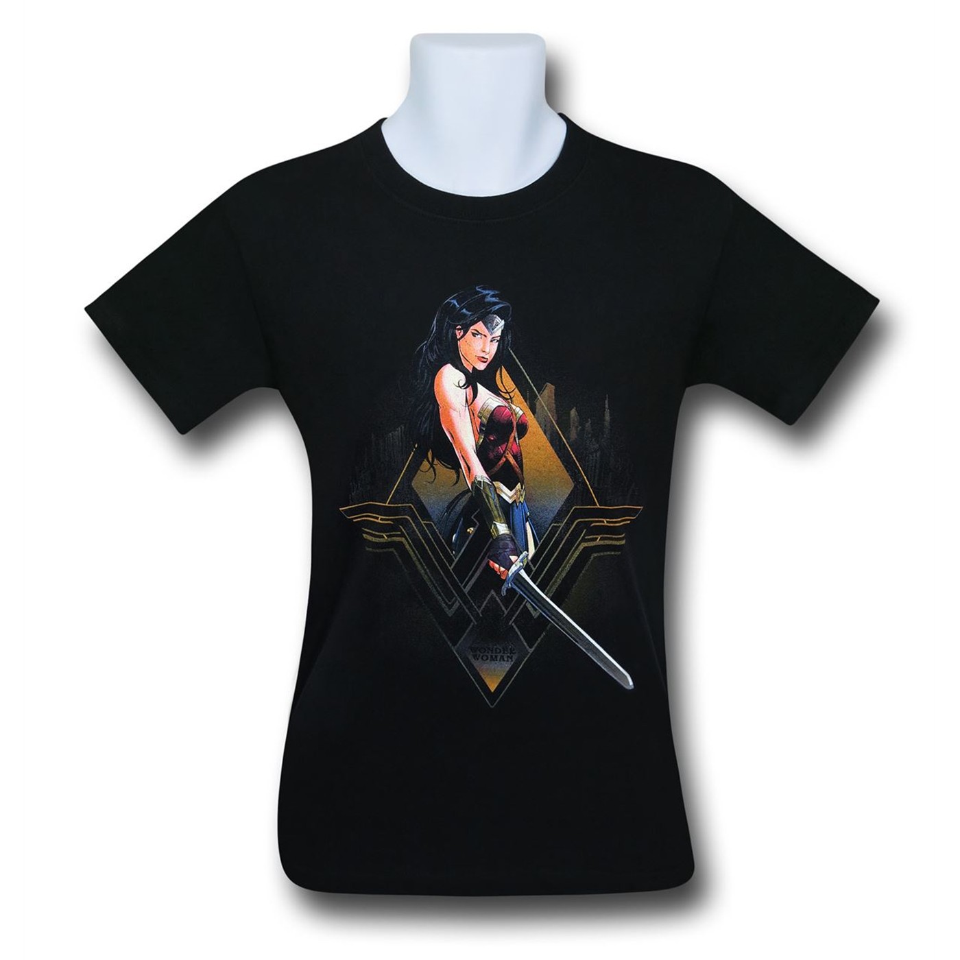 Batman Vs Superman Wonder Woman City Girl Kids T-Shirt, Black