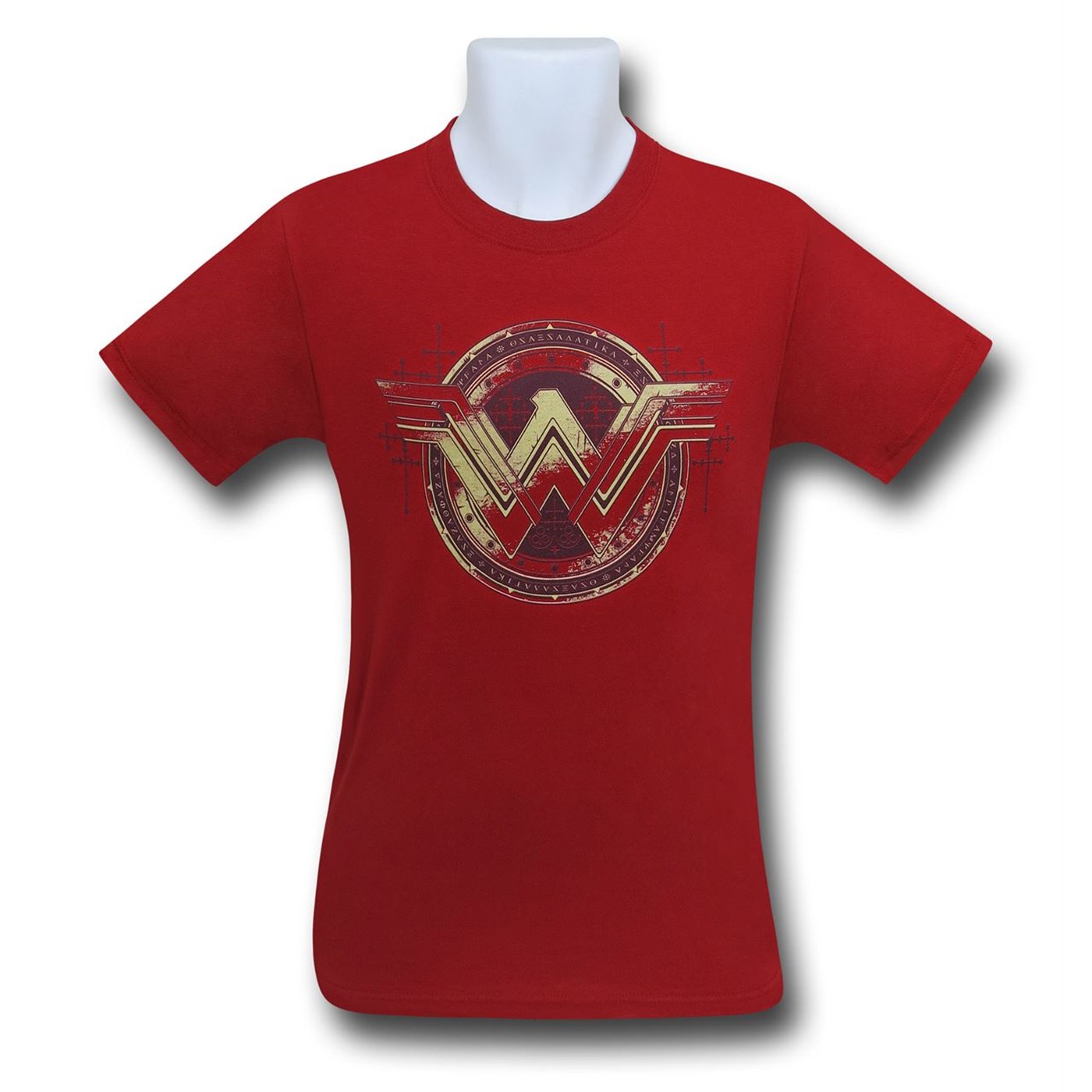 Batman Vs Superman Wonder Woman Shield T-Shirt, Red