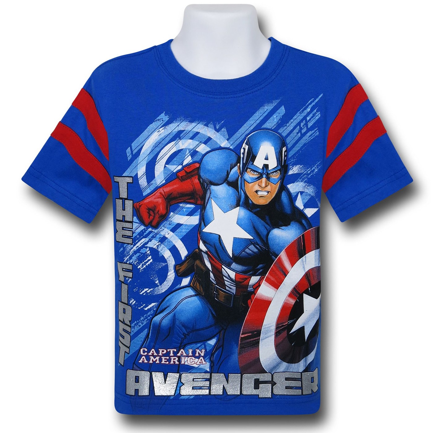 Captain America First Avenger Kids Blue T-Shirt, Blue