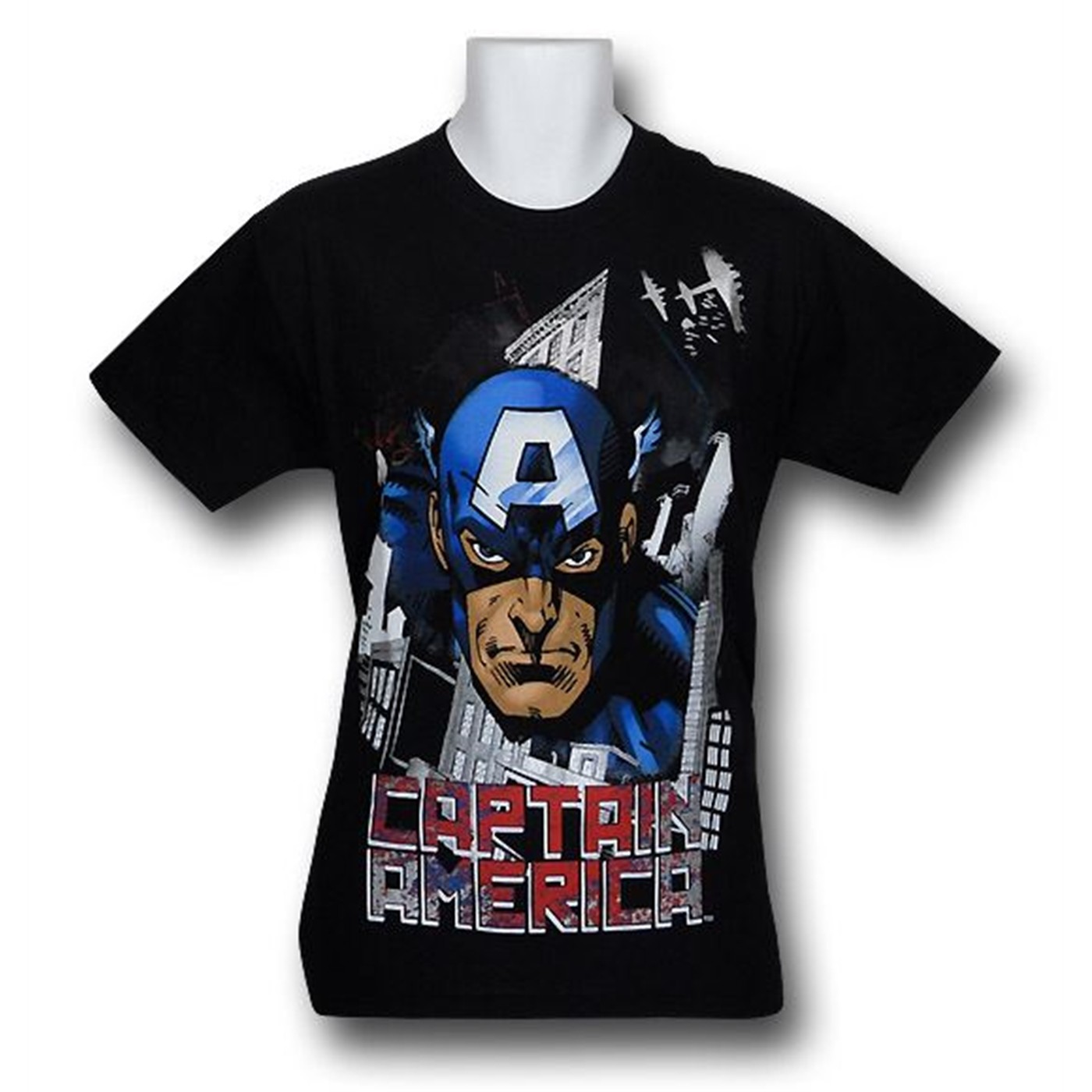 Captain America Bombs Away T-Shirt, Black