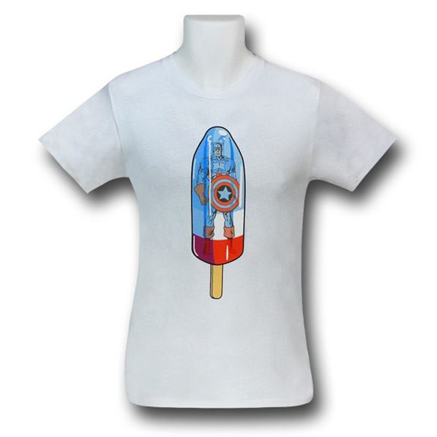 Captain America Capsicle 30 Single T-Shirt, White