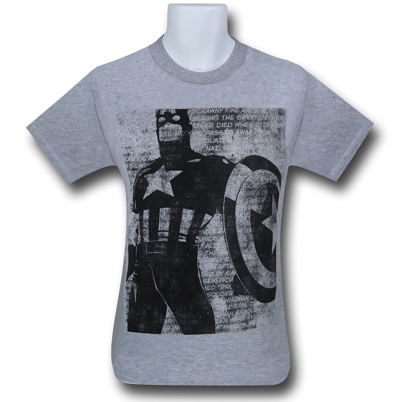 Captain America Contrast T-Shirt, Grey