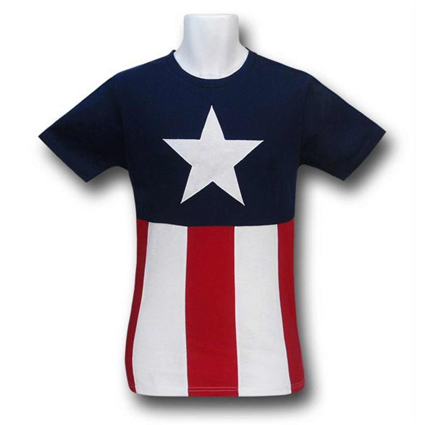 Captain America Cut & Stich Kids T-Shirt, Blue