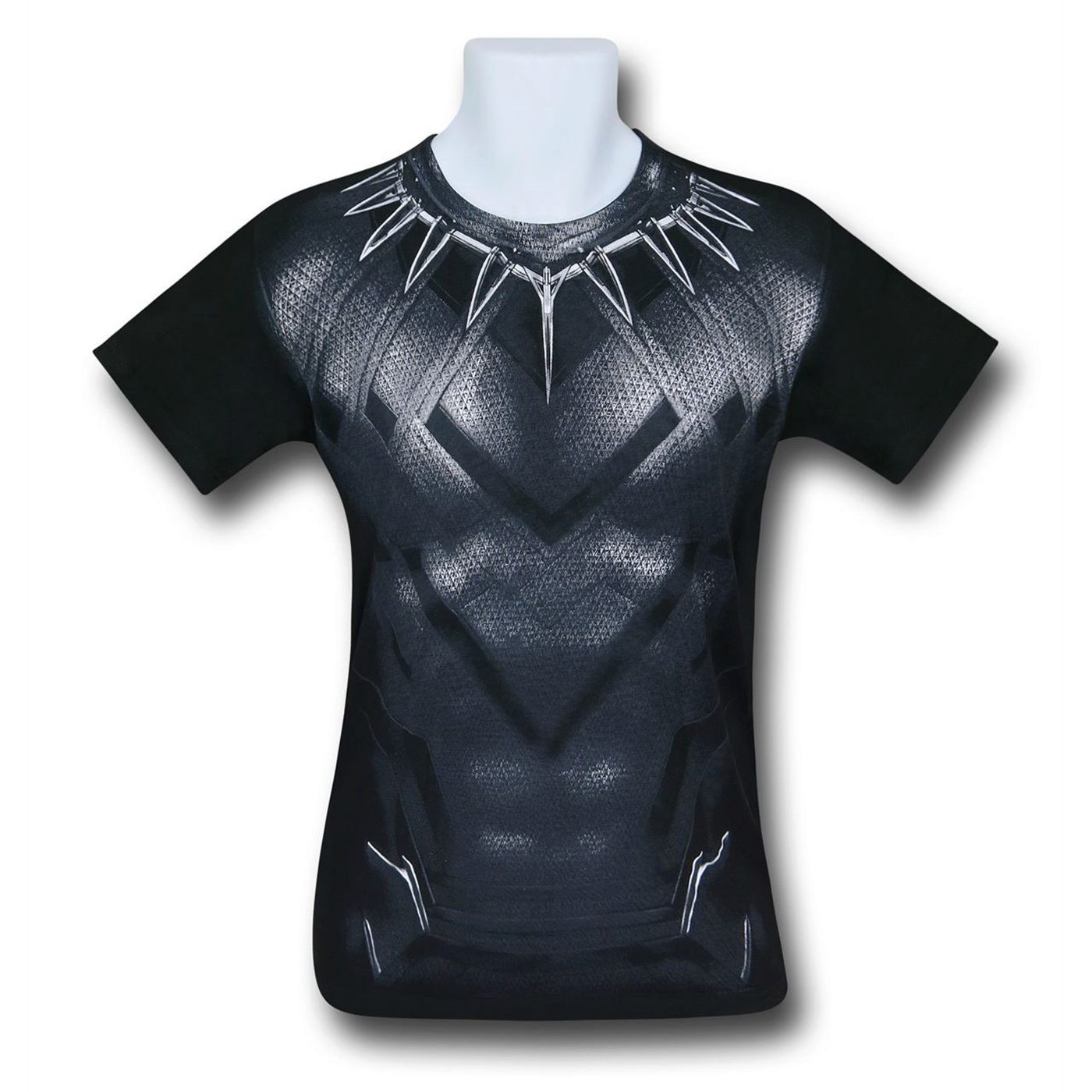 Captain America Civil War Black Panther Costume T-Shirt, Black