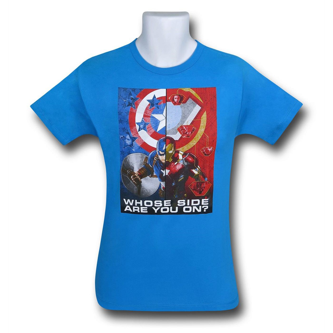 Captain America Civil War Make A Choice Kids T-Shirt, Blue