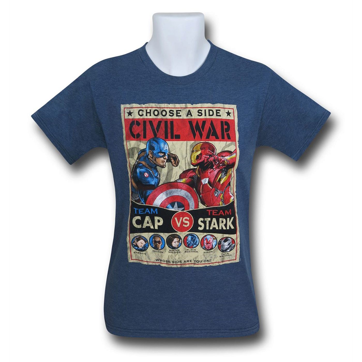 Captain America Civil War Culmination T-Shirt, Blue