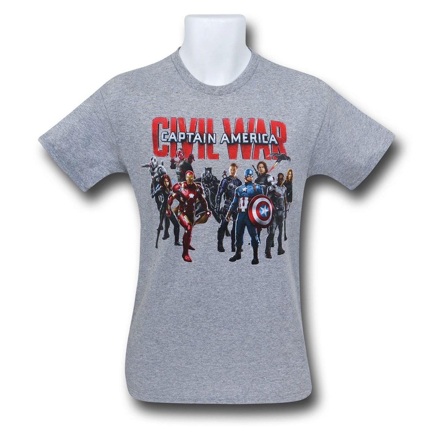 Captain America Civil War Group T-Shirt, Grey