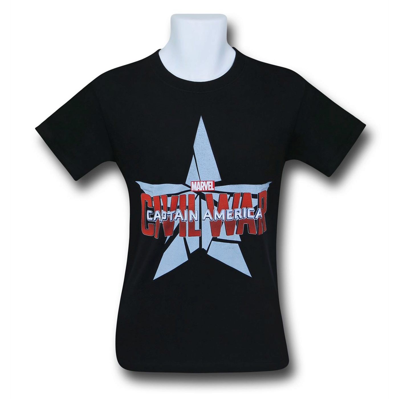 Captain America Civil War Logo T-Shirt, Black