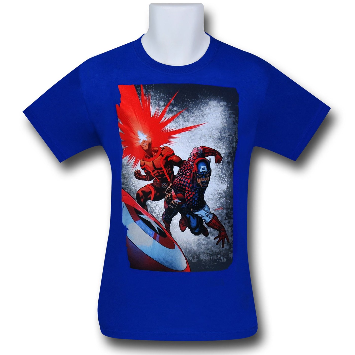 Marvel Captain & Cyclops Royal Blue T-Shirt, Blue