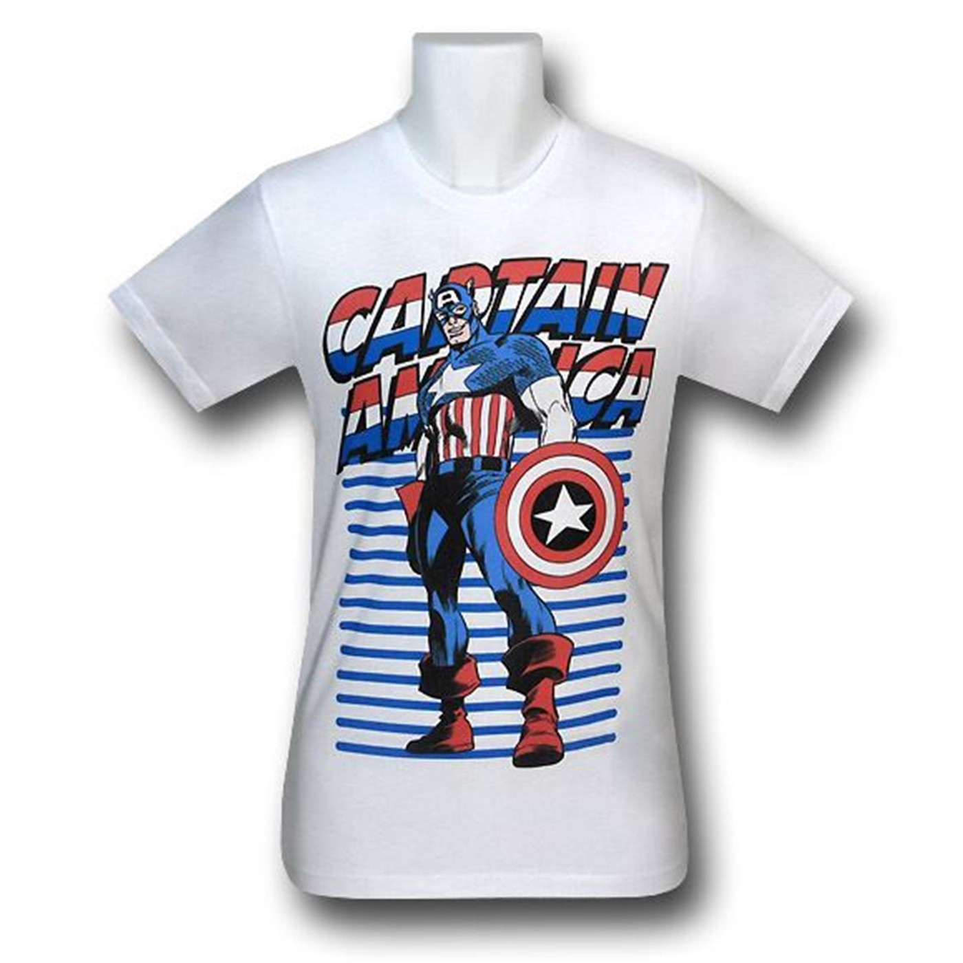 Captain America Cap's Colors 30 Single T-Shirt, White