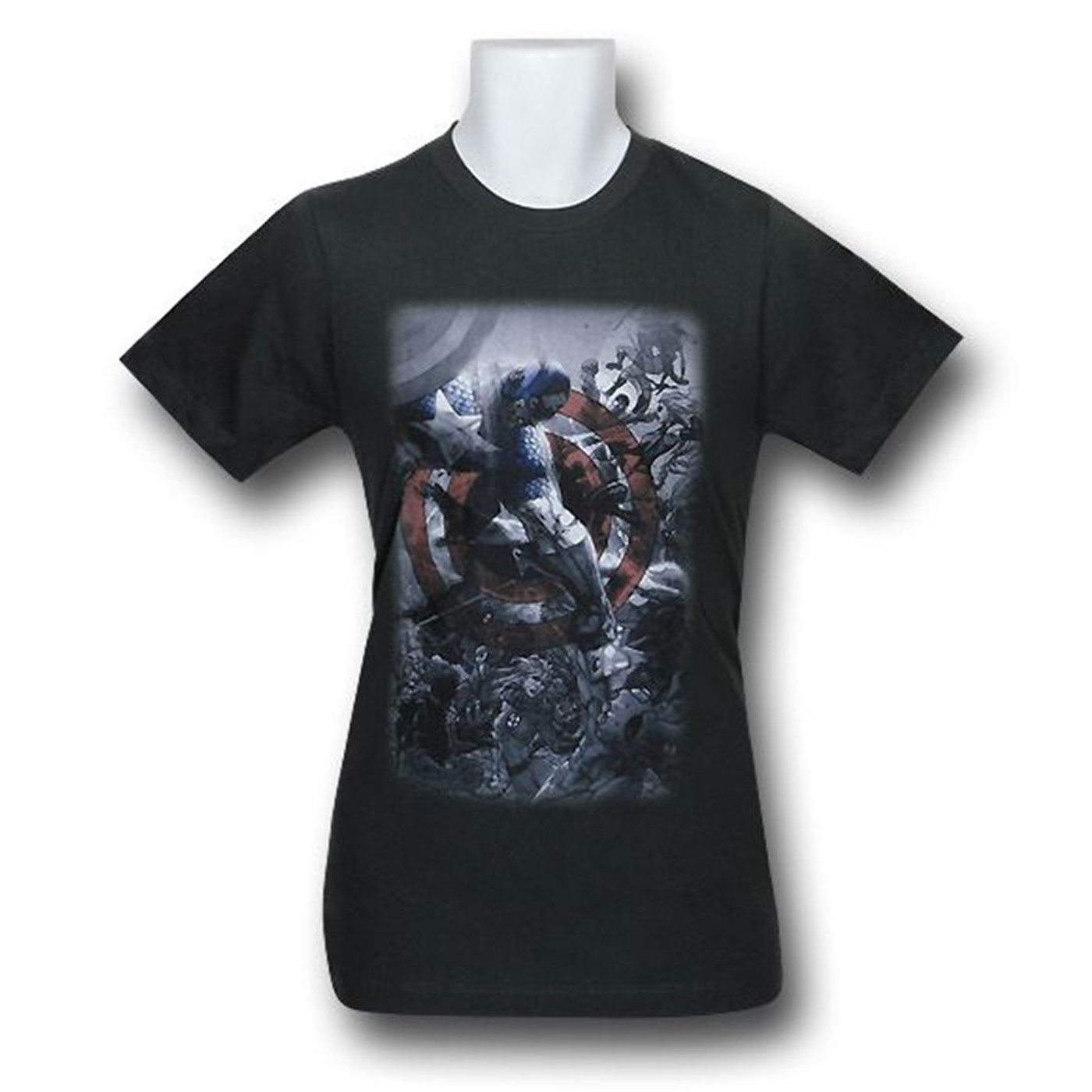 Captain America Uncivil 30 Single T-Shirt, Grey