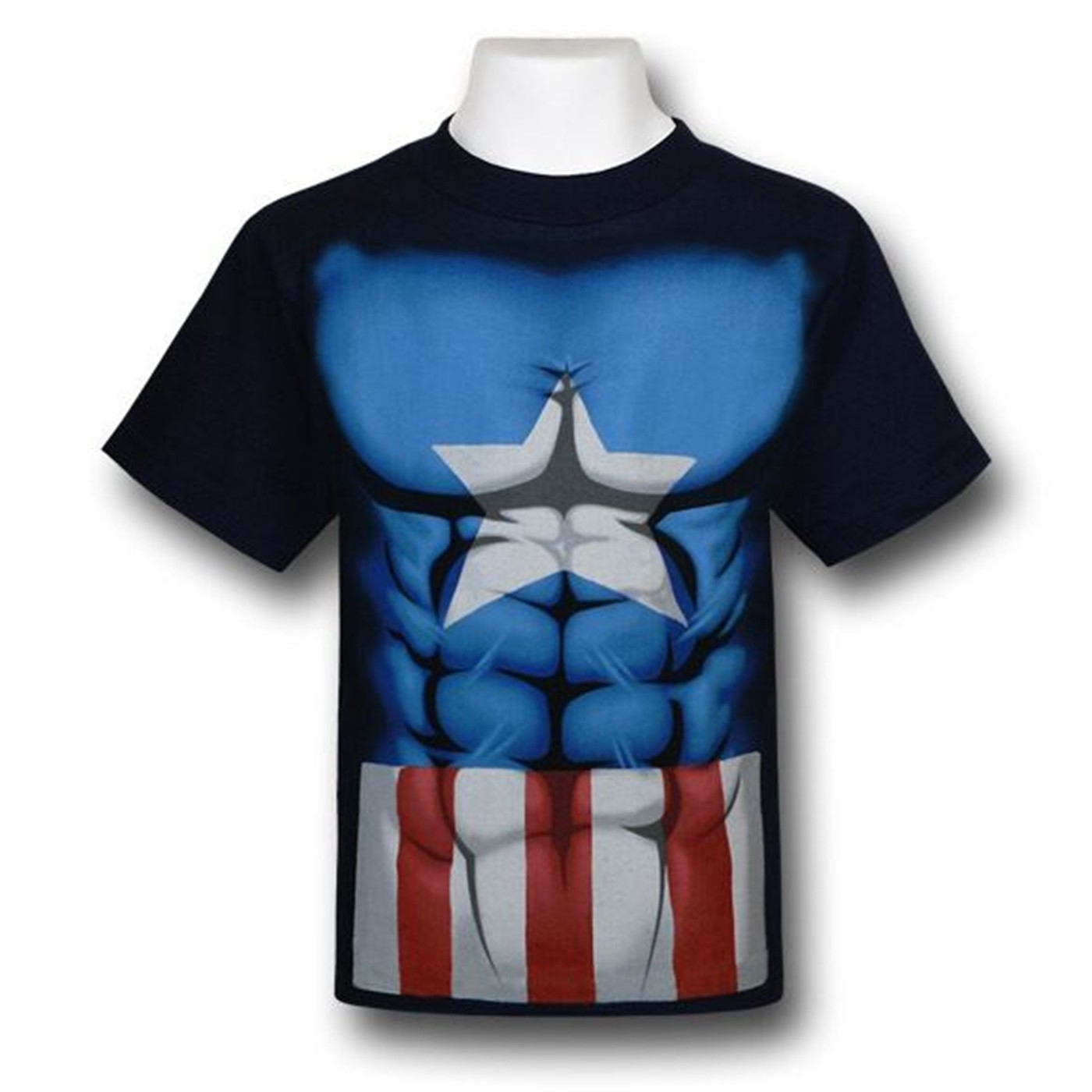 Captain America Kids Costume T-Shirt, Blue