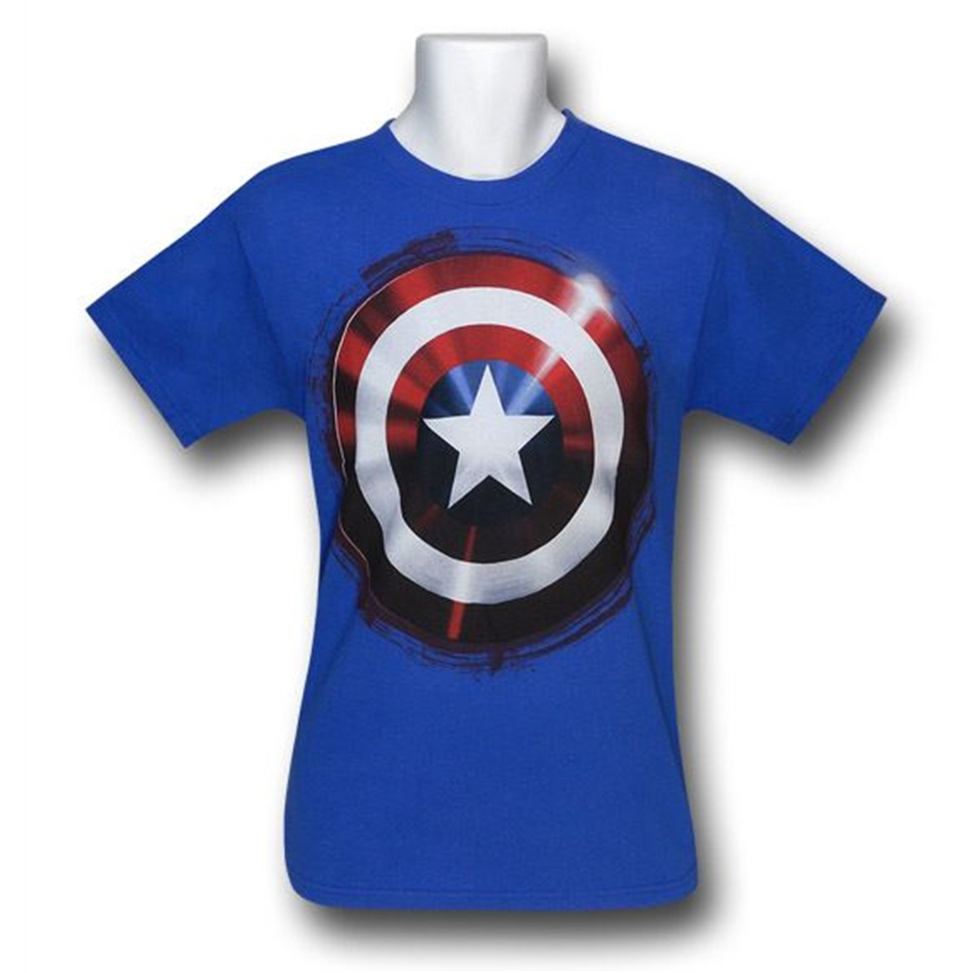 Captain America Shield Shine Kids T-Shirt, Blue