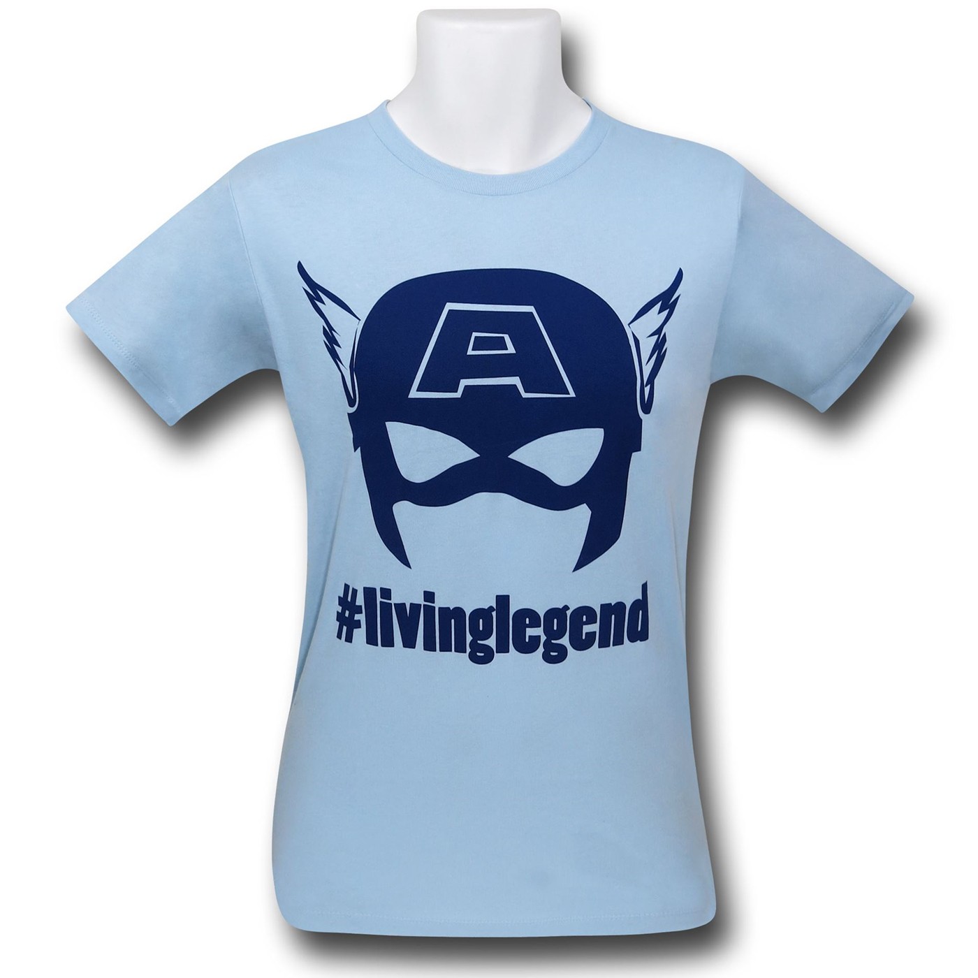 Captain America #livinglegend 30 Single T-Shirt, Blue