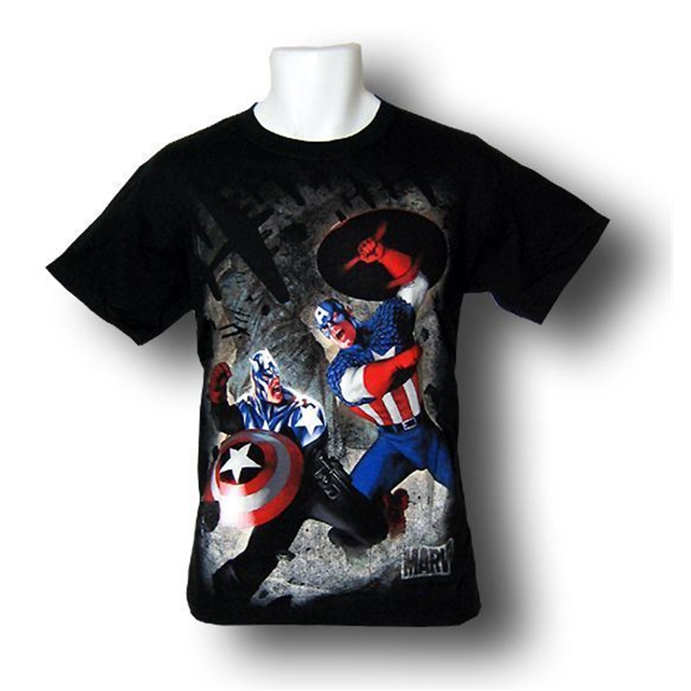 Captain America Battle Royale T-Shirt, Black