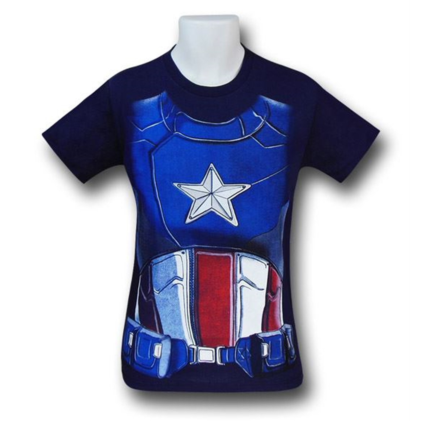 Captain America Movie Costume T-Shirt, Blue
