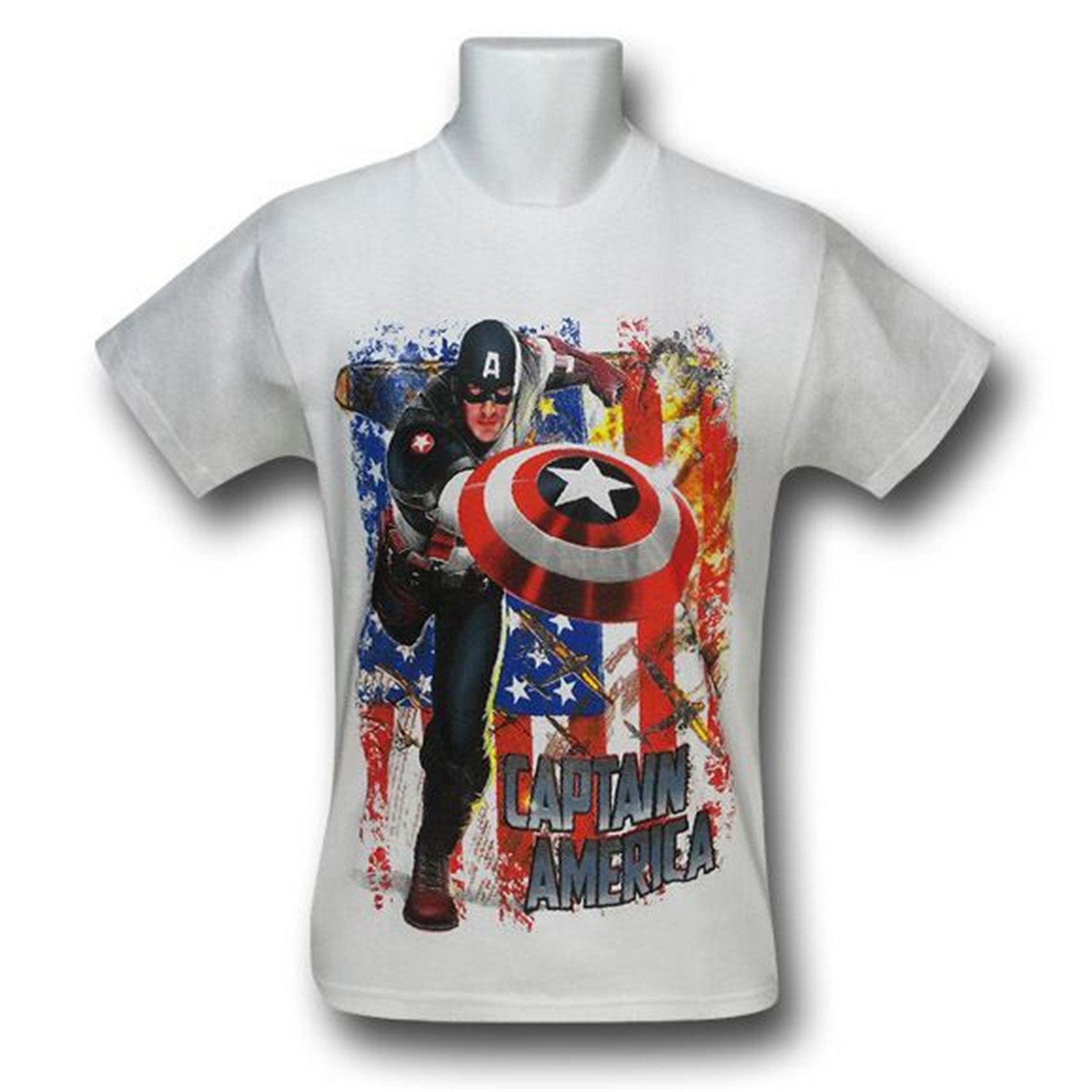 Captain America Movie Kids T-Shirt, White