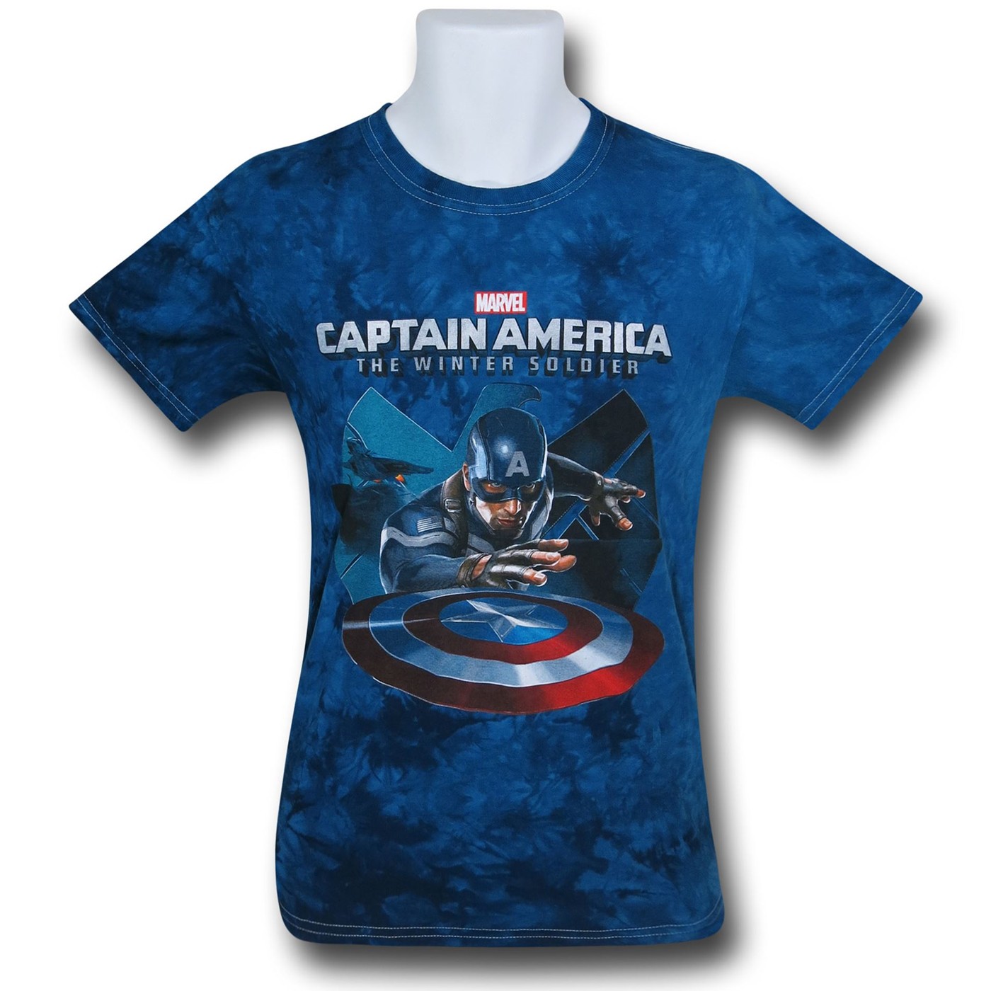 Captain America Winter Soldier Tie Dye T-Shirt, Multi-Color