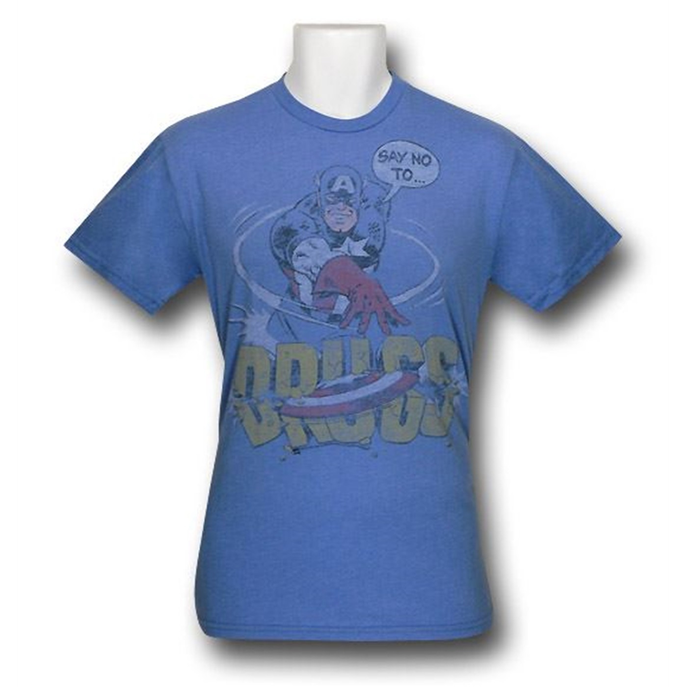 Captain America No Drugs Junk Food T-Shirt