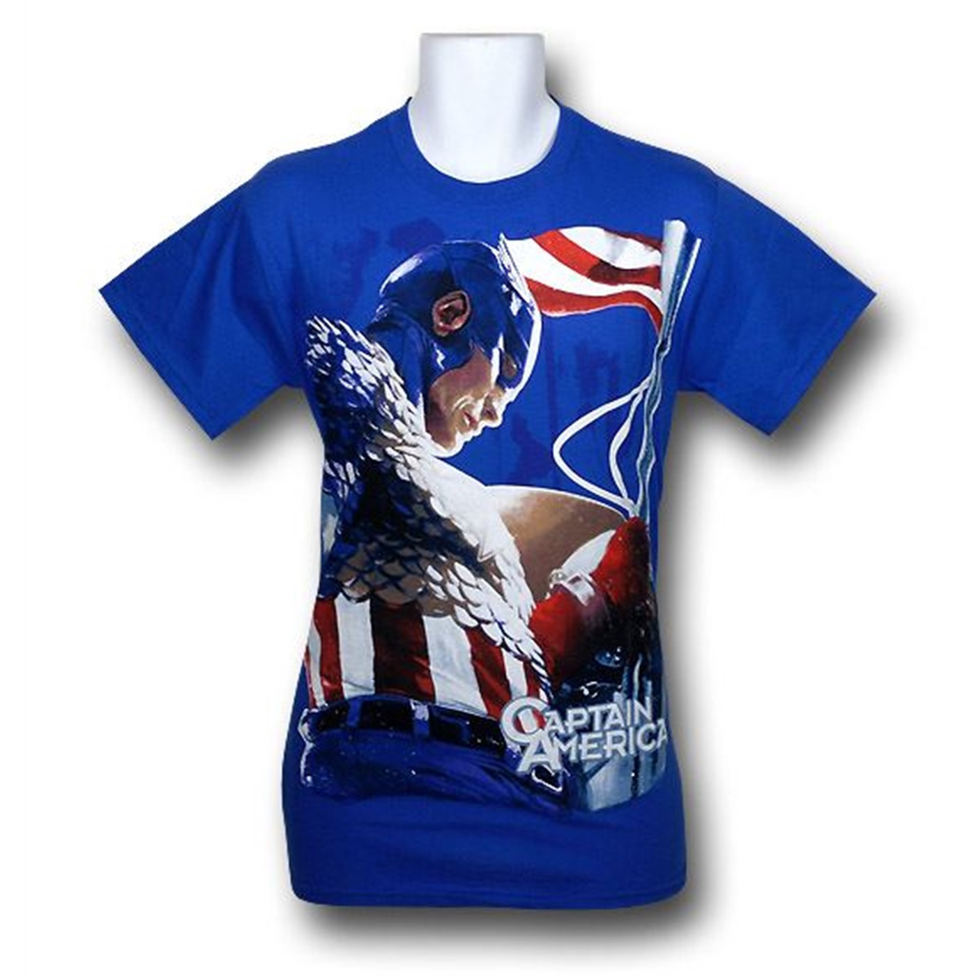 Captain America Reverence T-Shirt, Blue