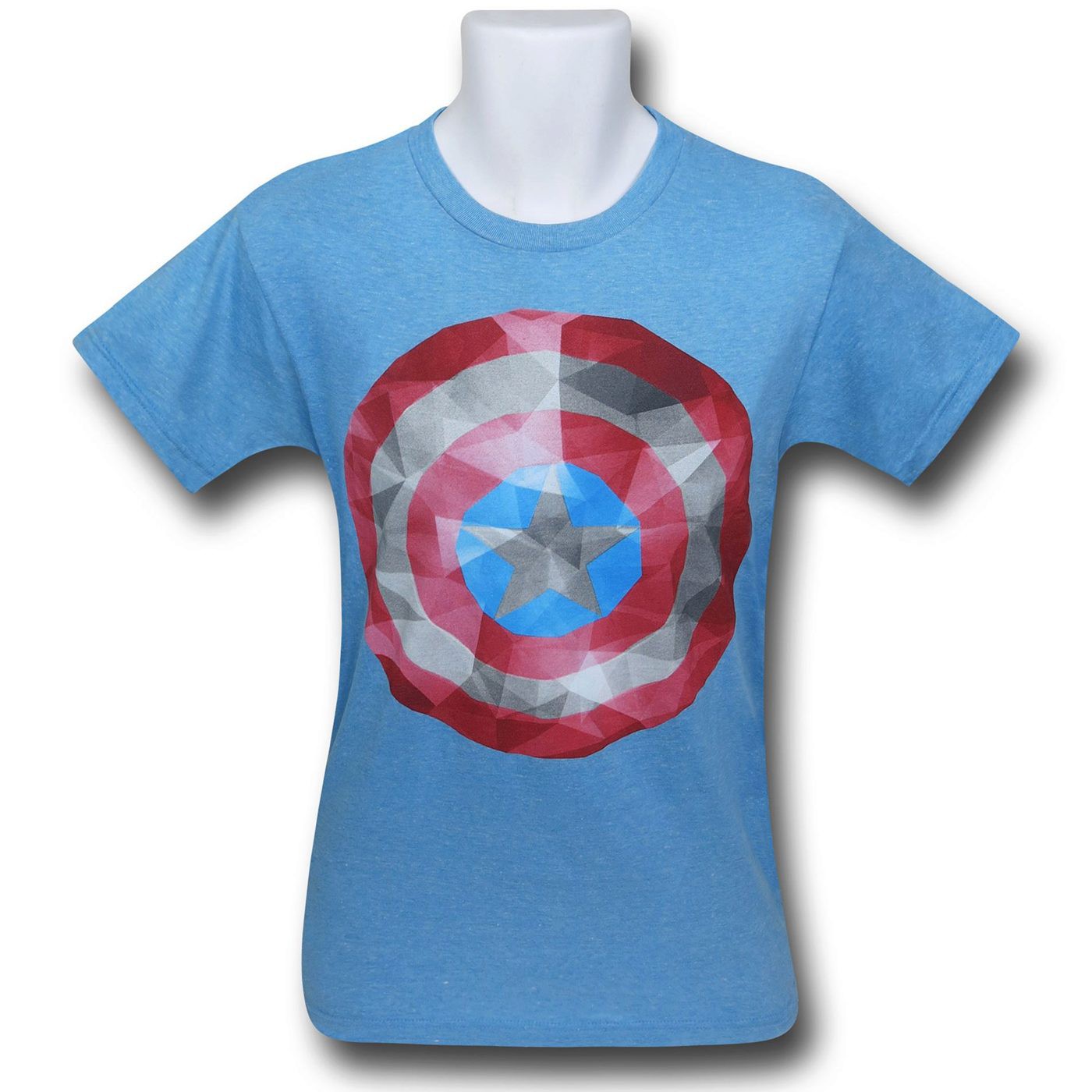 Captain America Crystal Shield T-Shirt, Blue