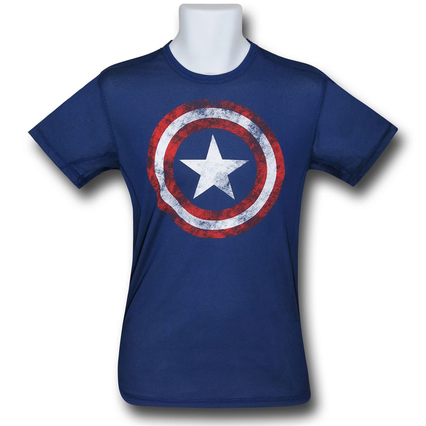 Captain America Shield Polymesh Kids T-Shirt, Blue
