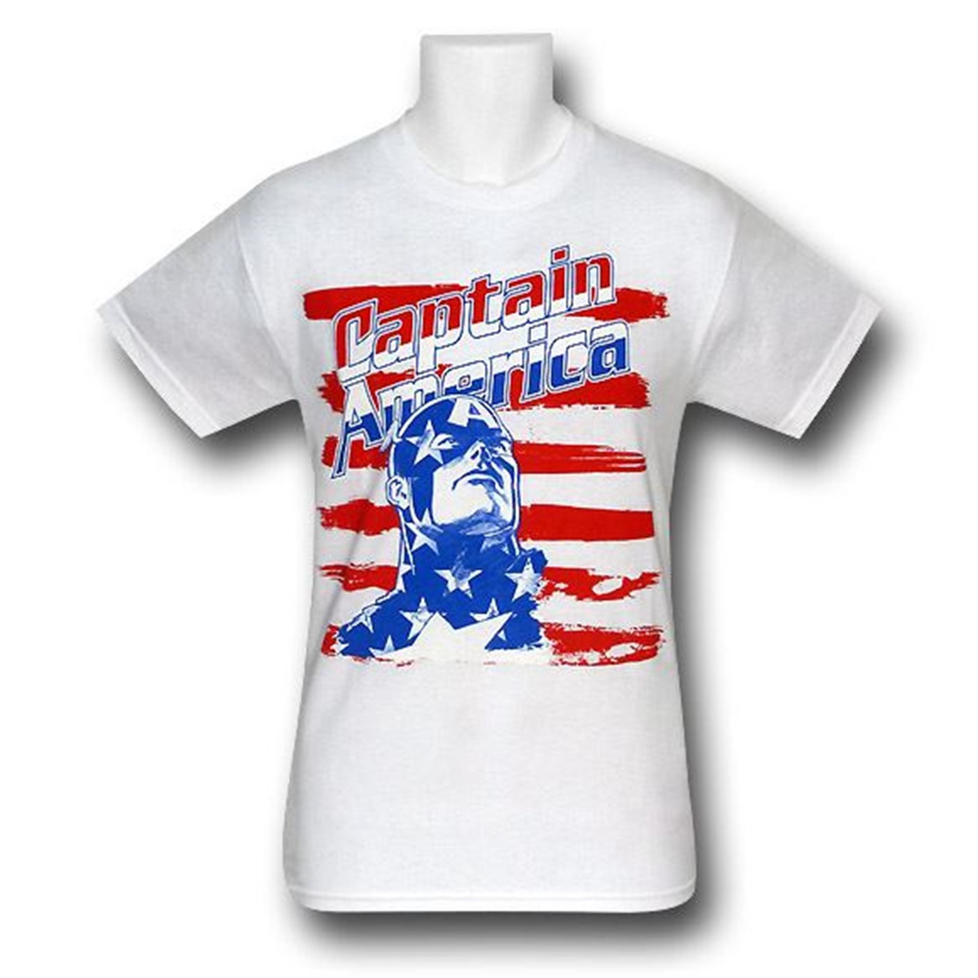 Captain America Stars & Stripes Forever T-Shirt, White