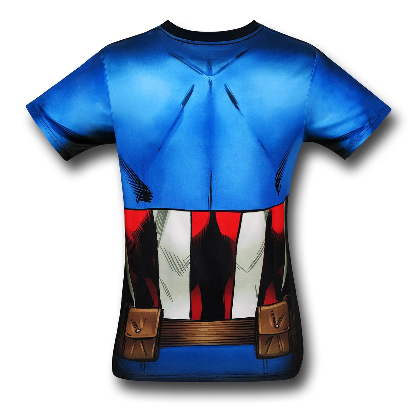 Captain America Sublimated Costume Fitness T Shirt 