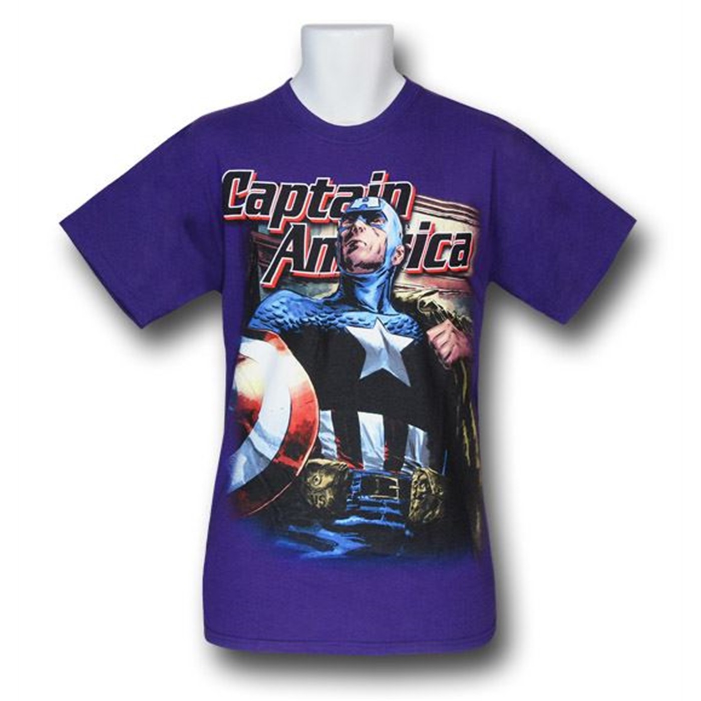 Captain America Suit Up T-Shirt, Purple